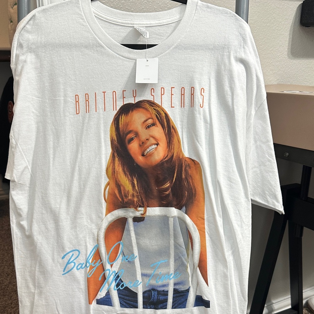 Alstyle White Graphic Tee - Britney Spears Design